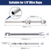 Detailed dimensions for RiaYer black threaded stud tensioner suitable for 1/8 inch wire rope.