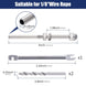 Detailed dimensions for RiaYer black threaded stud tensioner suitable for 1/8 inch wire rope.