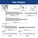 Size display and dimensions for 1/8 inch wire rope flat head invisible turnbuckle