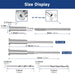 Dimensions and specifications for 1/8 inch wire rope invisible tension receiver