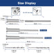 Dimensions and specifications for 1/8 inch wire rope invisible tension receiver