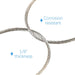 1/8 inch thickness of RiaYer corrosion resistant stainless steel wire rope.