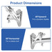 Dimensions and specifications for 1 inch heavy duty flagpole bracket
