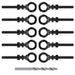 10 pack of 1/4 inch black stainless steel eye bolts with nuts washers and drill bit