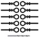 10 pack of 1/4 inch black stainless steel eye bolts with nuts washers and drill bit