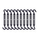 10 pack of RiaYer black 304 stainless steel hook and hook turnbuckles