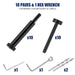 10 pairs black invisible cable railing kit including custom hex wrench and two drill bits