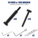 10 pairs black invisible cable railing kit including custom hex wrench and two drill bits