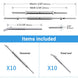 Items included 10 pairs of silver blade toggle turnbuckles and fixed ends