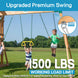 RiaYer heavy duty swing hanger ensuring playground safety with a 1500 lbs working load limit.