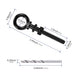 Dimensions for 1/4 inch black eye bolt with 2 inch extended thread