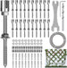 Complete 20 hub RiaYer adjustable heavy duty wire trellis kit including T316 stainless steel standoffs, uncoated wire rope, and installation hardware for climbing plants