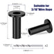 Dimensions for 3/16 inch wire rope black protective sleeve with included drill bit