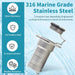 Stainless steel loss prevention chain attached to straight deck fill