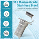 Stainless steel loss prevention chain attached to straight deck fill