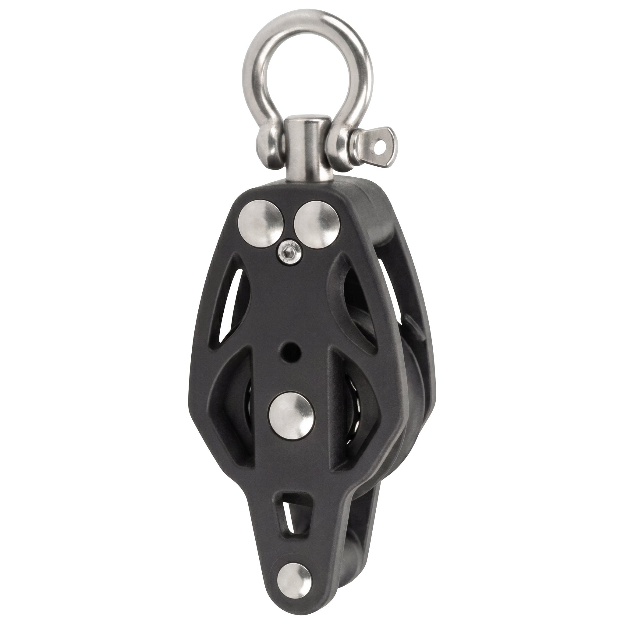 RiaYer Ball Bearing Single Pulley Block with Lockable Swivel & Becket