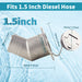Dimensions and specifications for 1.5 inch 38mm angled marine deck fill