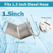 Dimensions and specifications for 1.5 inch 38mm angled marine deck fill