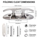 Dimensions and size chart for the 4.5 inch and 6 inch folding boat cleats