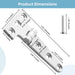 Dimensions of 4 inch marine strap hinge showing 4.5mm thickness