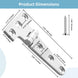 Dimensions of 4 inch marine strap hinge showing 4.5mm thickness