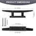 Dimensions and size chart for the 5 inch open base boat cleat