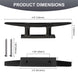 Dimensions and size chart for the 5 inch open base boat cleat