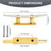Dimensions for the heavy duty 6 inch marine mooring cleat
