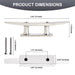Dimensions for the heavy duty 6 inch marine mooring cleat