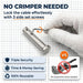 Swageless cable railing installation requires no hydraulic crimper, locks easily with 3 set screws