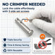 Swageless cable railing installation requires no hydraulic crimper, locks easily with 3 set screws