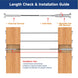 Diagram showing how to measure cable length and align the swage stud for invisible railing installation.