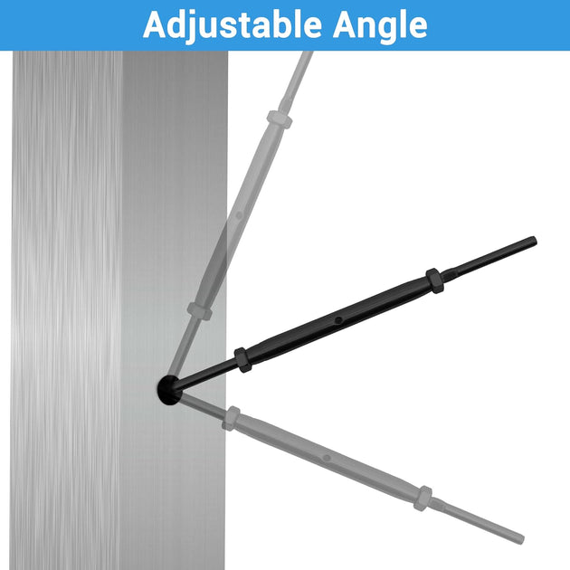 Blade toggle turnbuckle adjusting to steep angle for stair cable railing