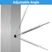 Silver blade toggle turnbuckle adjusting to steep angle for stair cable railing