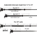 Adjustable telescopic length from 7.2 inches to 10 inches for the RiaYer black toggle turnbuckle.