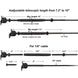 Adjustable telescopic length from 7.2 inches to 10 inches for the RiaYer black toggle turnbuckle.