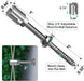 Dimensions showing the 2 to 2.5 inch adjustable wall clearance of the heavy duty trellis hub