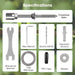 Complete specifications and included hardware for the adjustable wire trellis green wall kit