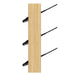 Diagram showing how RiaYer beveled washers provide a flat surface for tensioners on sloped stair posts.