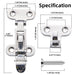 Technical specifications and dimensions for RiaYer marine hatch latch hardware.