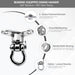 Features of the RiaYer bearing equipped swing hanger including a 3 screw patented bracket and safety locked shackle.