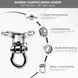 Features of the RiaYer bearing equipped swing hanger including a 3 screw patented bracket and safety locked shackle.
