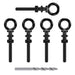 Kit of RiaYer black 1/4 inch T316 stainless steel eye bolts with drill bit