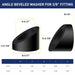 Detailed dimensions and size chart for the 3/8 inch inner diameter black 30 degree beveled washer.