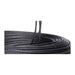 Close-up view of the black 7x7 construction stainless steel wire rope cable.