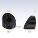 Dimensions and inner diameter options for RiaYer 30 degree black beveled washers.