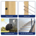 	RiaYer black T316 stainless steel beveled washer showing easy installation for 25 to 35 degree stair cable railings in all weather.