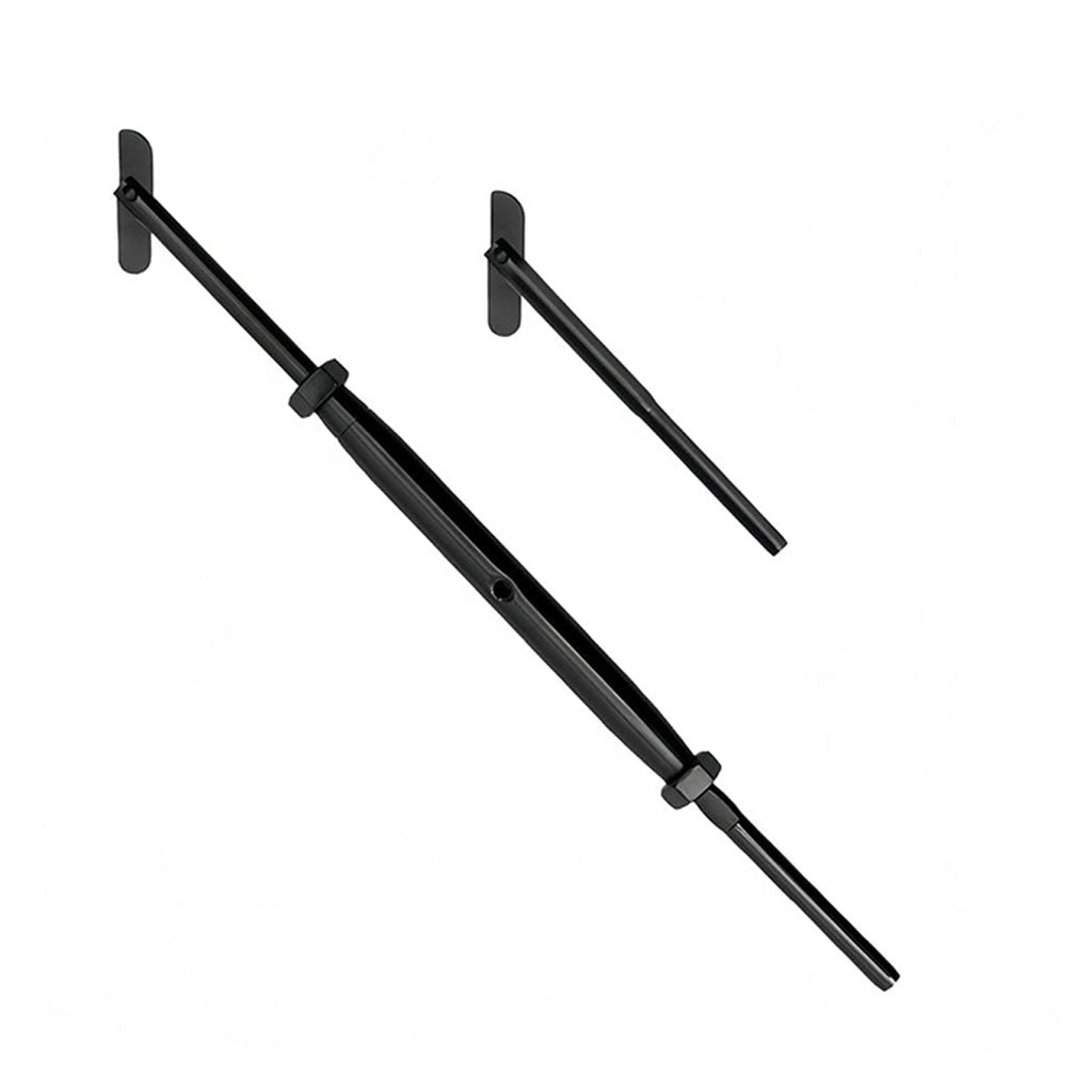 RiaYer black PVD blade toggle cable railing turnbuckle kit for 1/8 inch wire rope