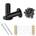 Kit of black T316 protective sleeves and drill bits for deck cable railing