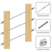 Components included with RiaYer black cable railing threaded stud hardware including washers and nuts.